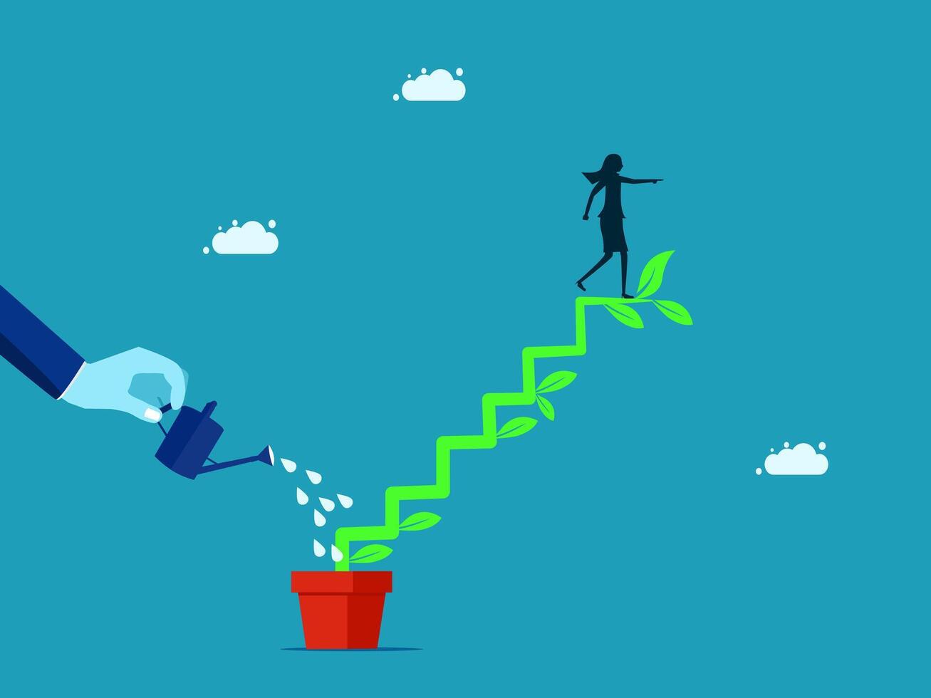 businessman watering plant with hand watering plant with hand watering plant with hand watering plant with hand watering vector