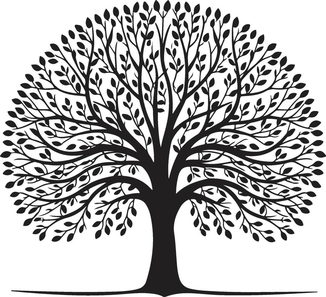 A Tree icon with root. vector