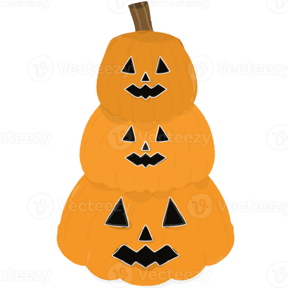 Stacked pumpkins Halloween png