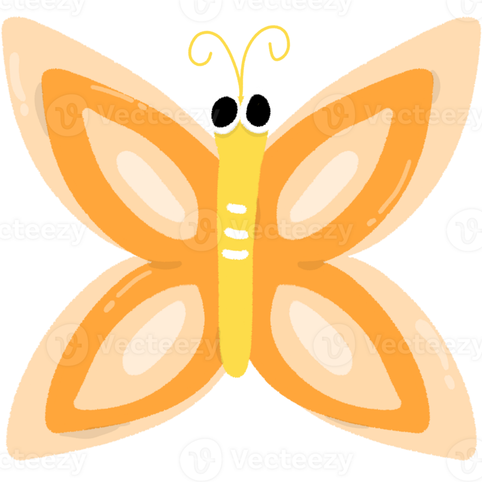 Bright orange butterfly png