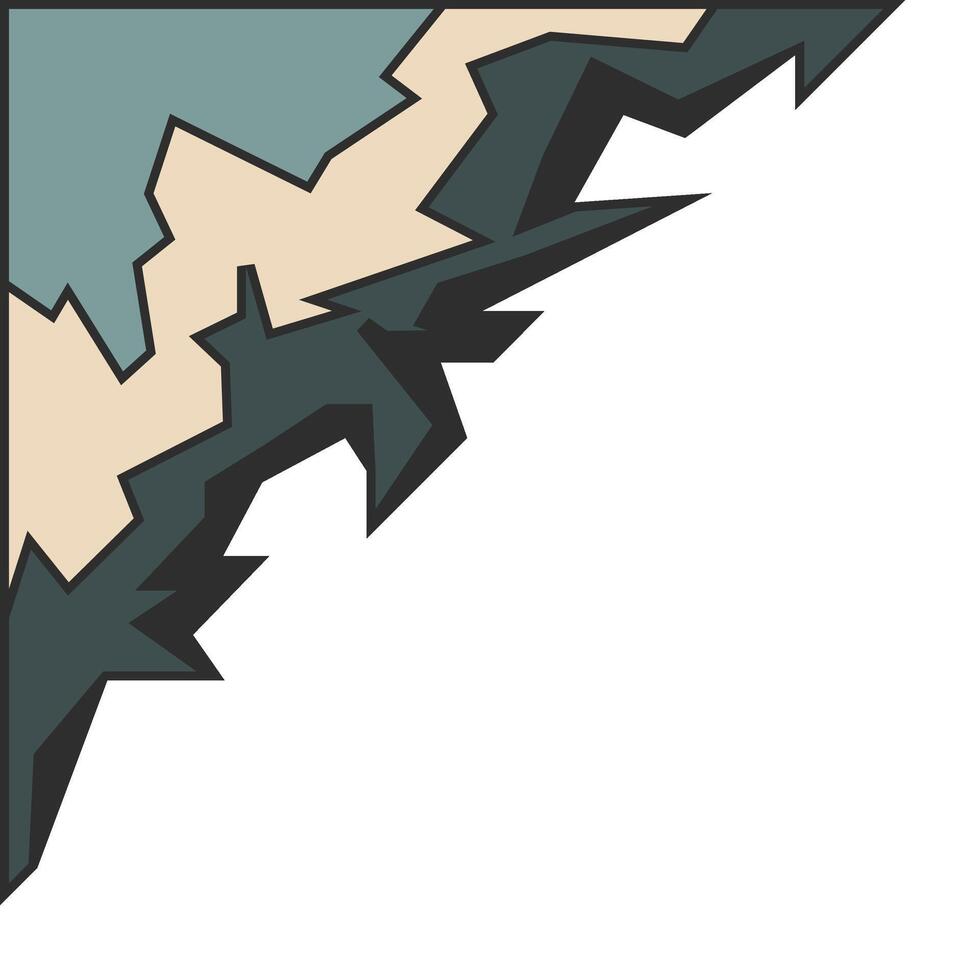 Abstract Thorns Corner With Outline vector