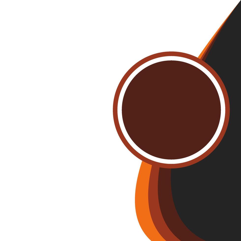 Black And Orange Wavy Abstract Border With Circle Frame vector