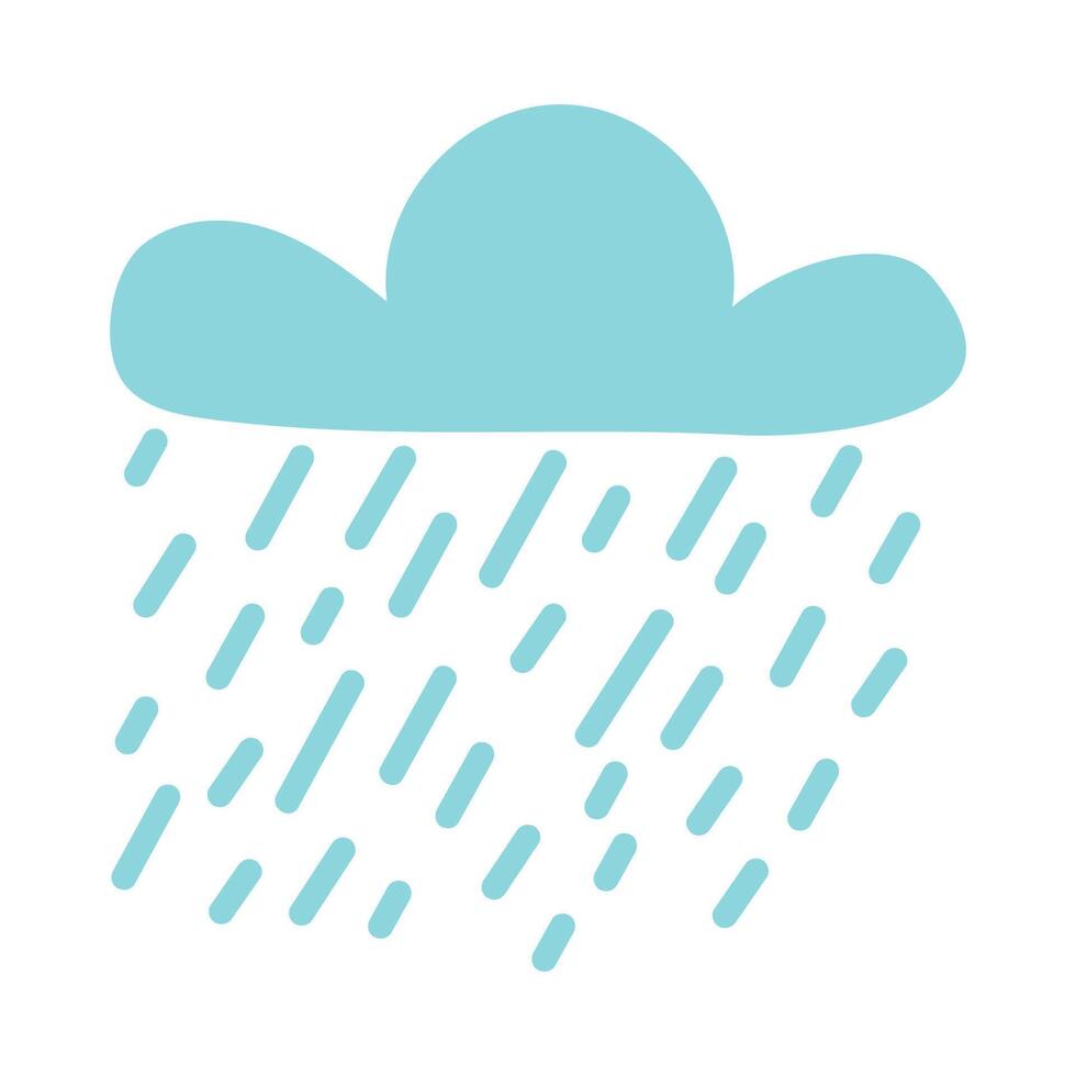 Eco friendly eco cloud with rain isolated vector