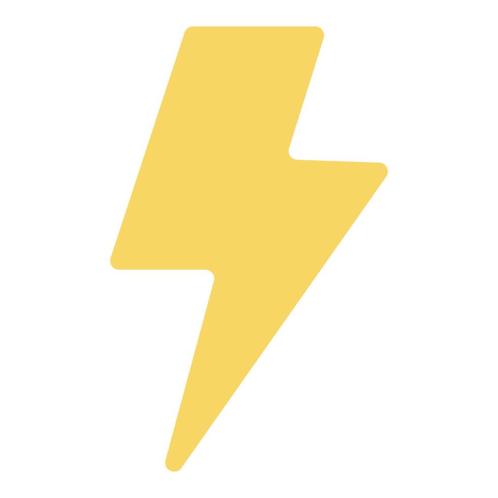 Eco friendly yellow lightning bolt isolated vector
