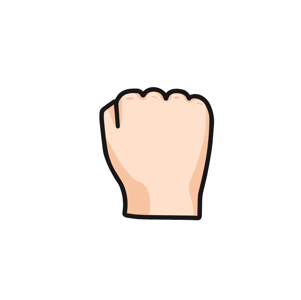 a fist icon on a white background vector