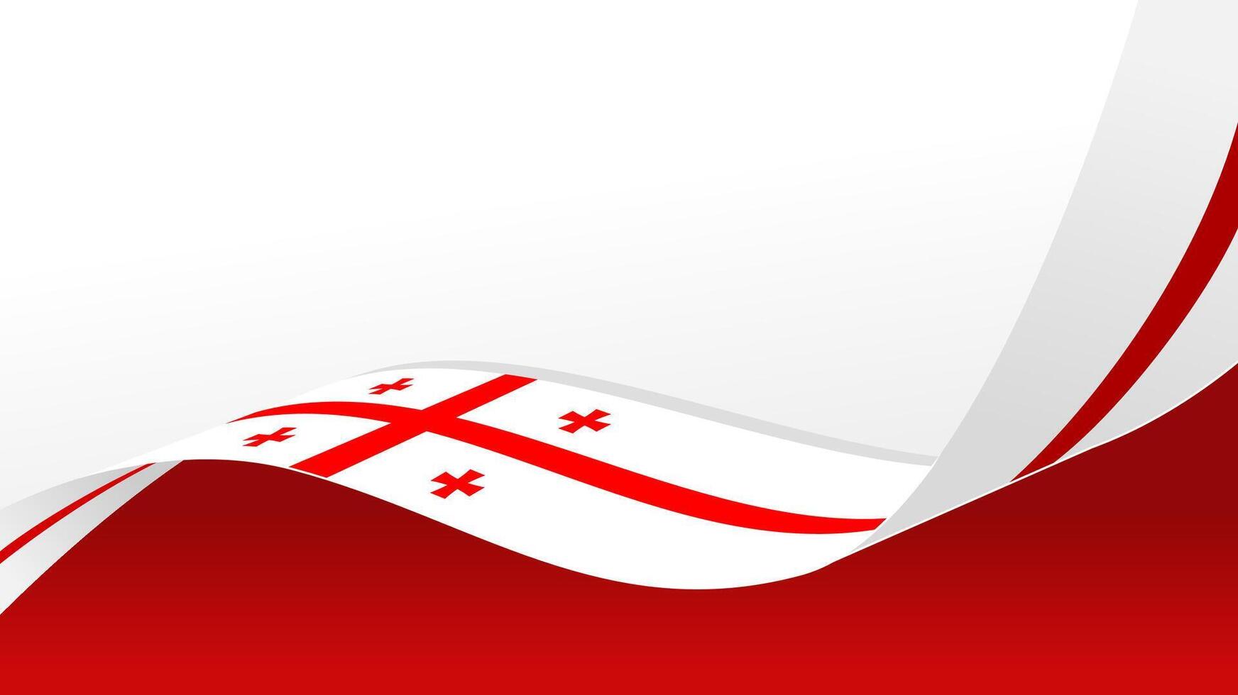 wavy georgia flag background with copy space for text. georgia national day vector