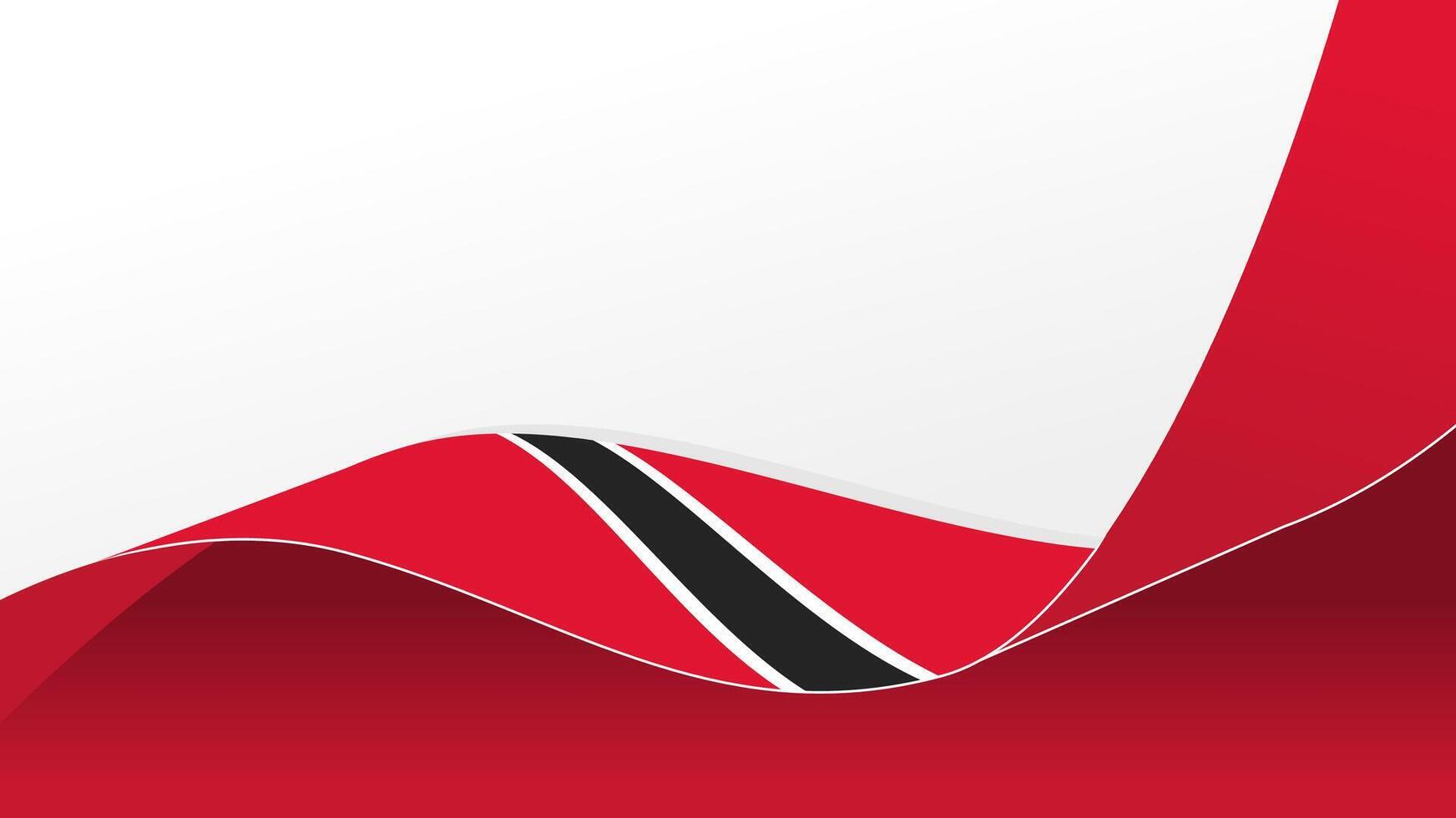 wavy trinidad and tobago flag background with copy space for text. trinidad and tobago national day vector