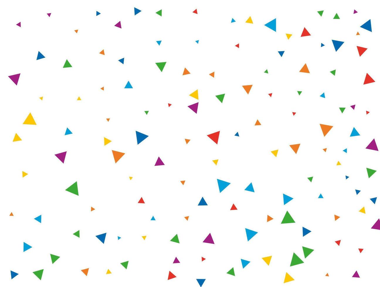 Rainbow Triangular Confetti. Confetti celebration, Falling rainbow abstract decoration for party, birthday celebrate, anniversary or event, festive. Festival decor. illustration. vector