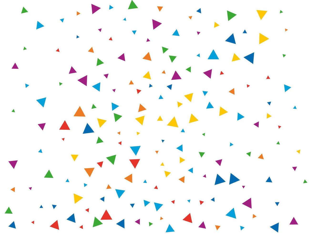 Rainbow Triangular Confetti. Confetti celebration, Falling rainbow abstract decoration for party, birthday celebrate, anniversary or event, festive. Festival decor. illustration. vector