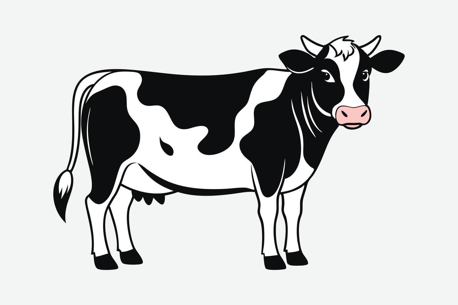 A Beautiful cow illustration vector