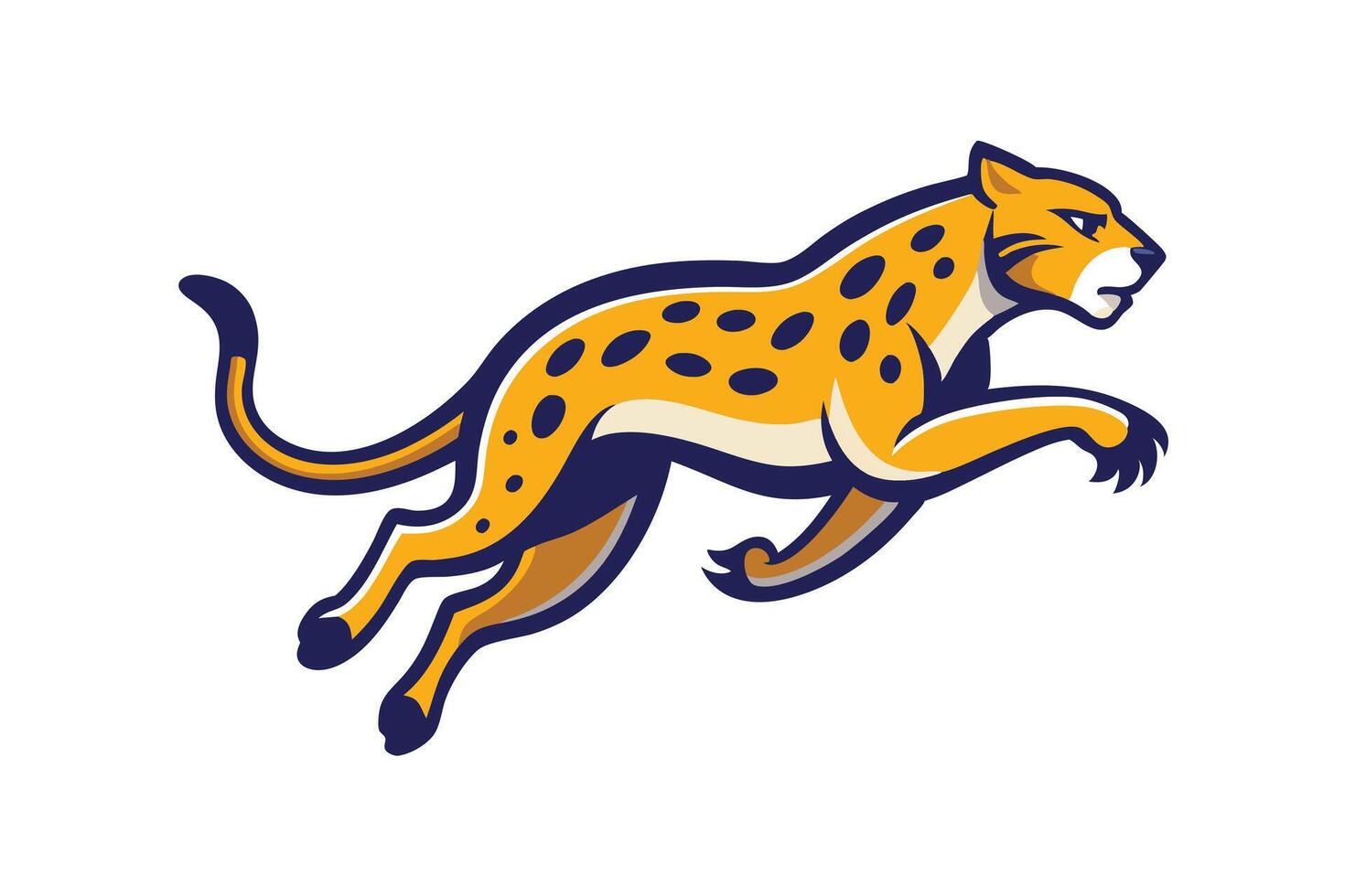 A beautiful leopard illustration vector