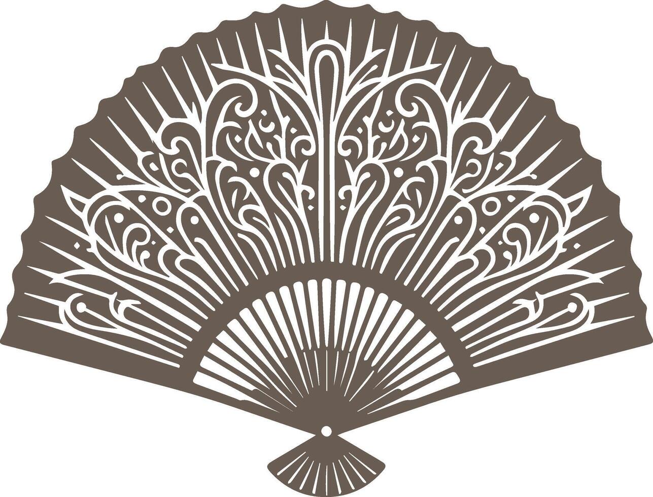 beautiful fan clip art vector