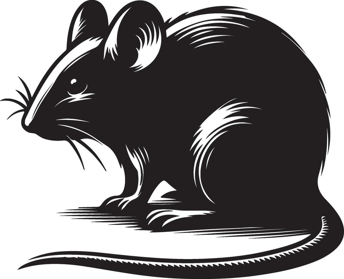 rat silhouette clip art vector