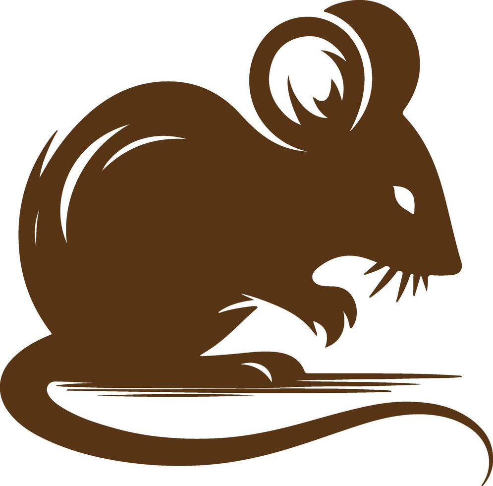 rat silhouette clipart vector