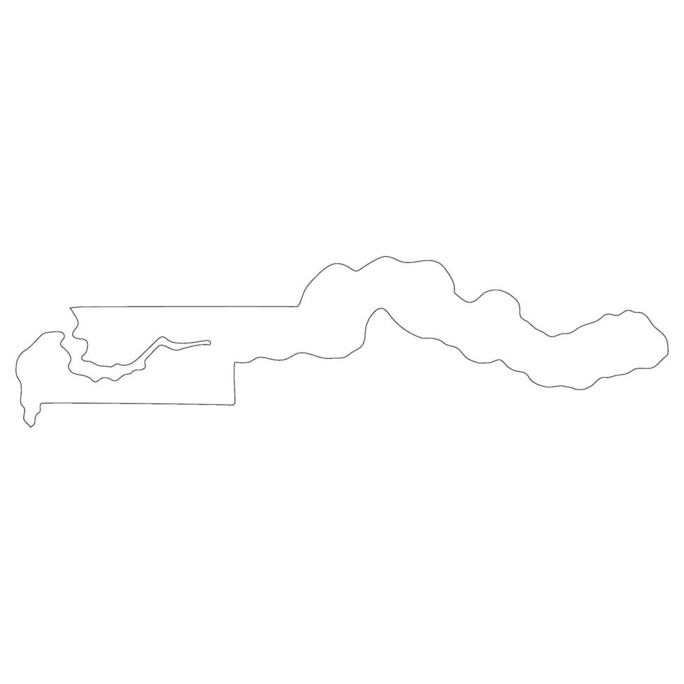 Gambia map. Map of Gambia in white color vector
