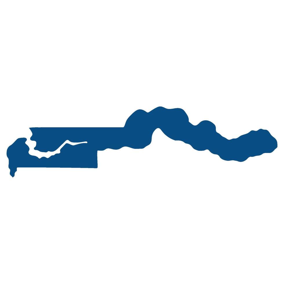 Gambia map. Map of Gambia in blue color vector