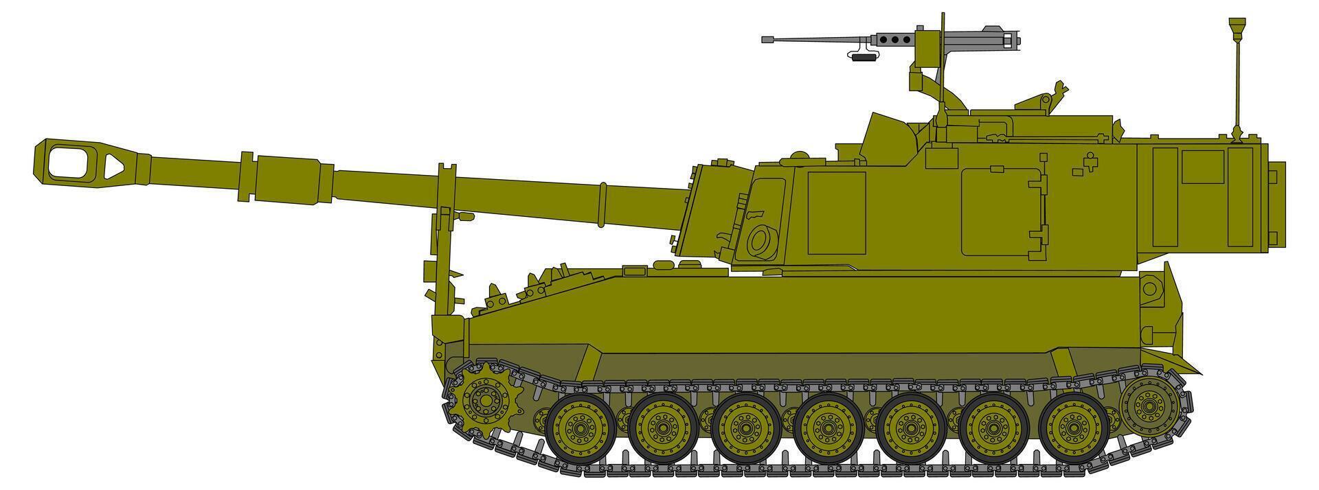 An illustration of a military vehicle vector