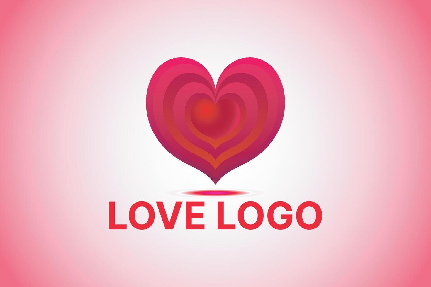Love logo design. Heart card design. vector