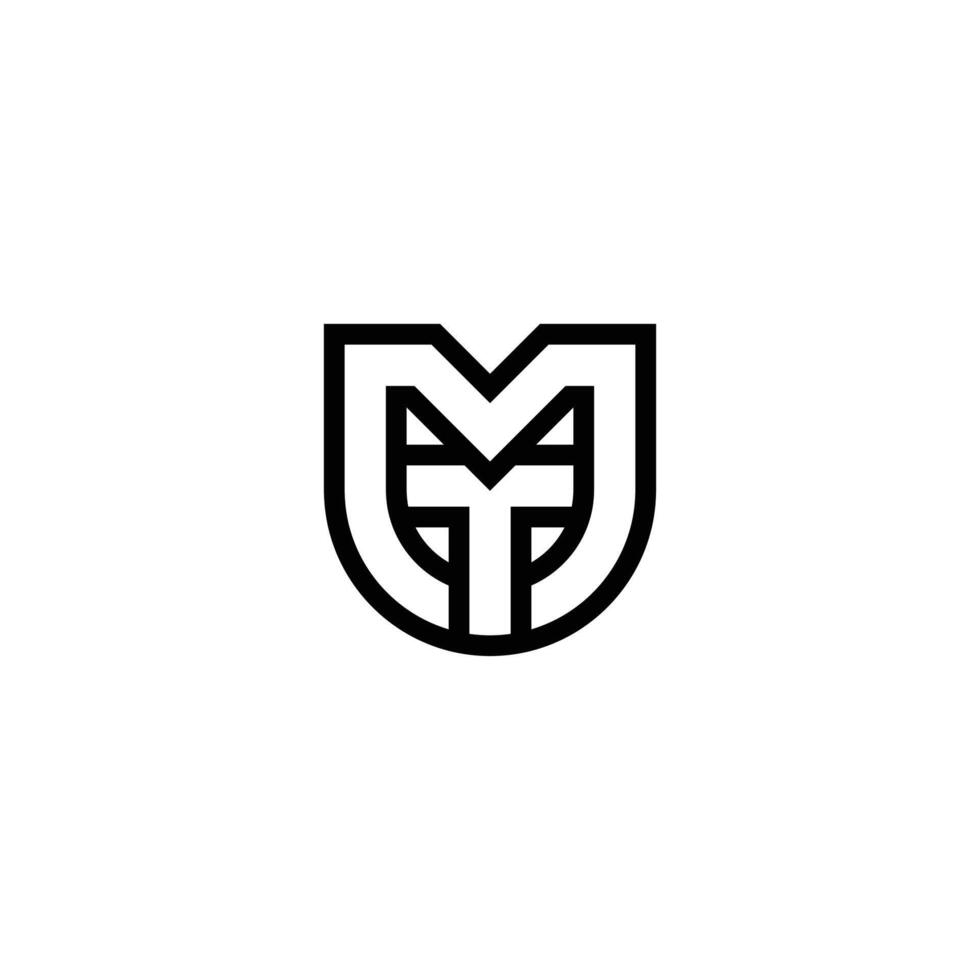 Initials Letter logo TM, MT, T and M vector