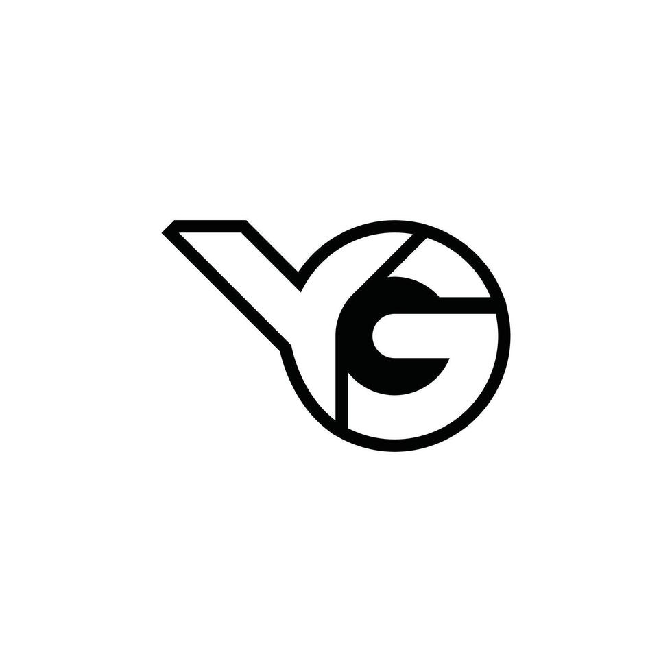 Alphabet Initials logo GY, YG, G and Y vector