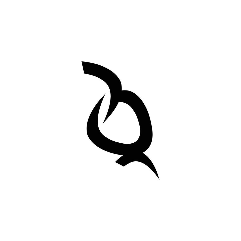 Alphabet Initials logo QZ, ZQ, Z and Q vector