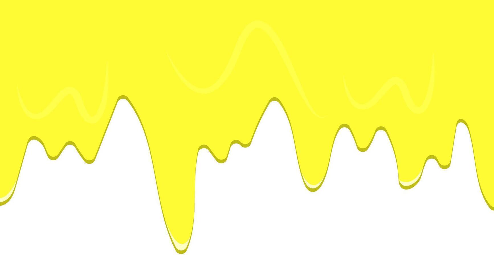 yellow paint melts on a white background vector