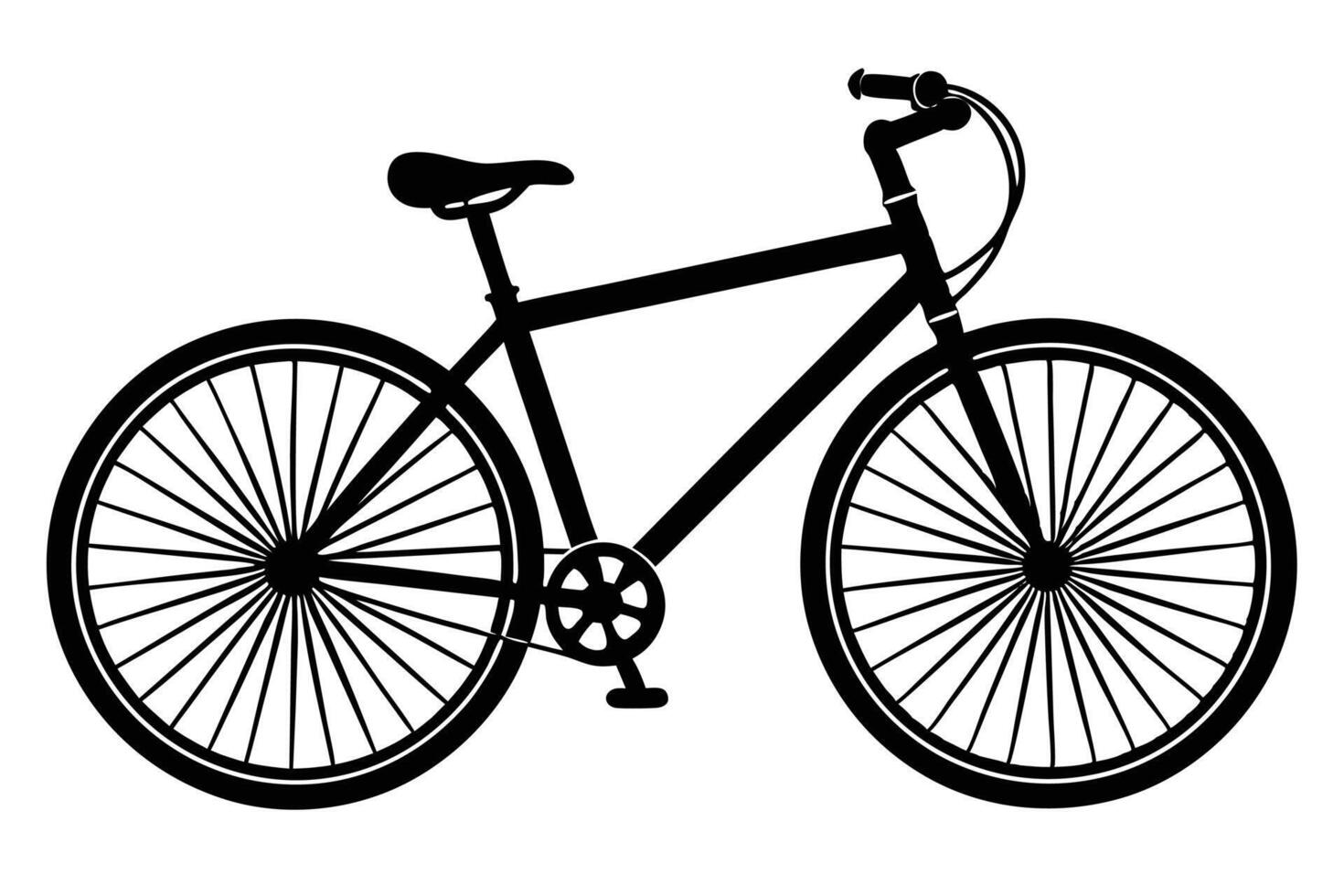 Bicycle nature silhouette vector