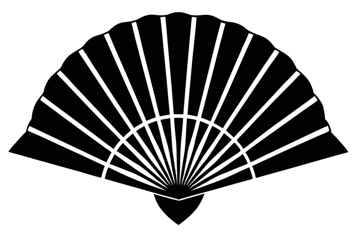 Fan creative silhouette art. vector