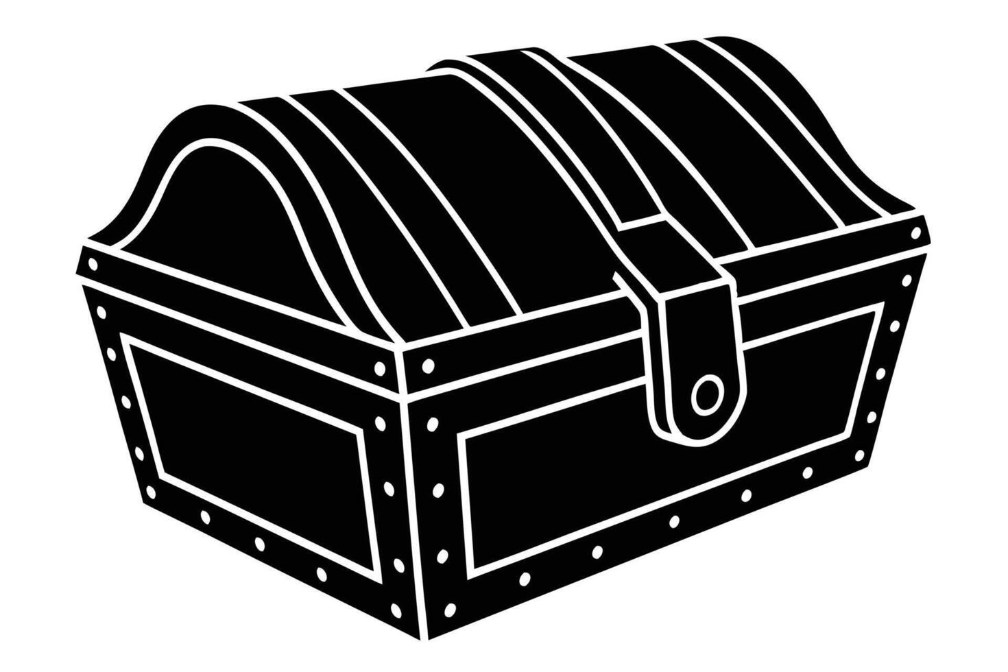 Chest silhouette art. vector