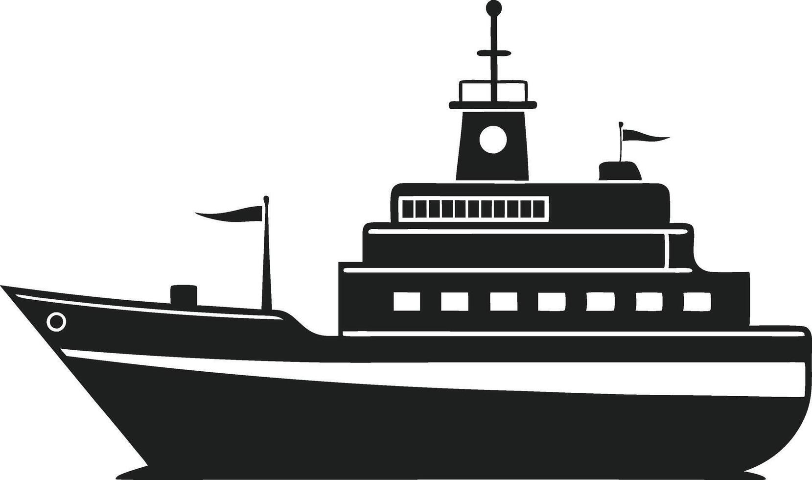 Ship silhouette art vector