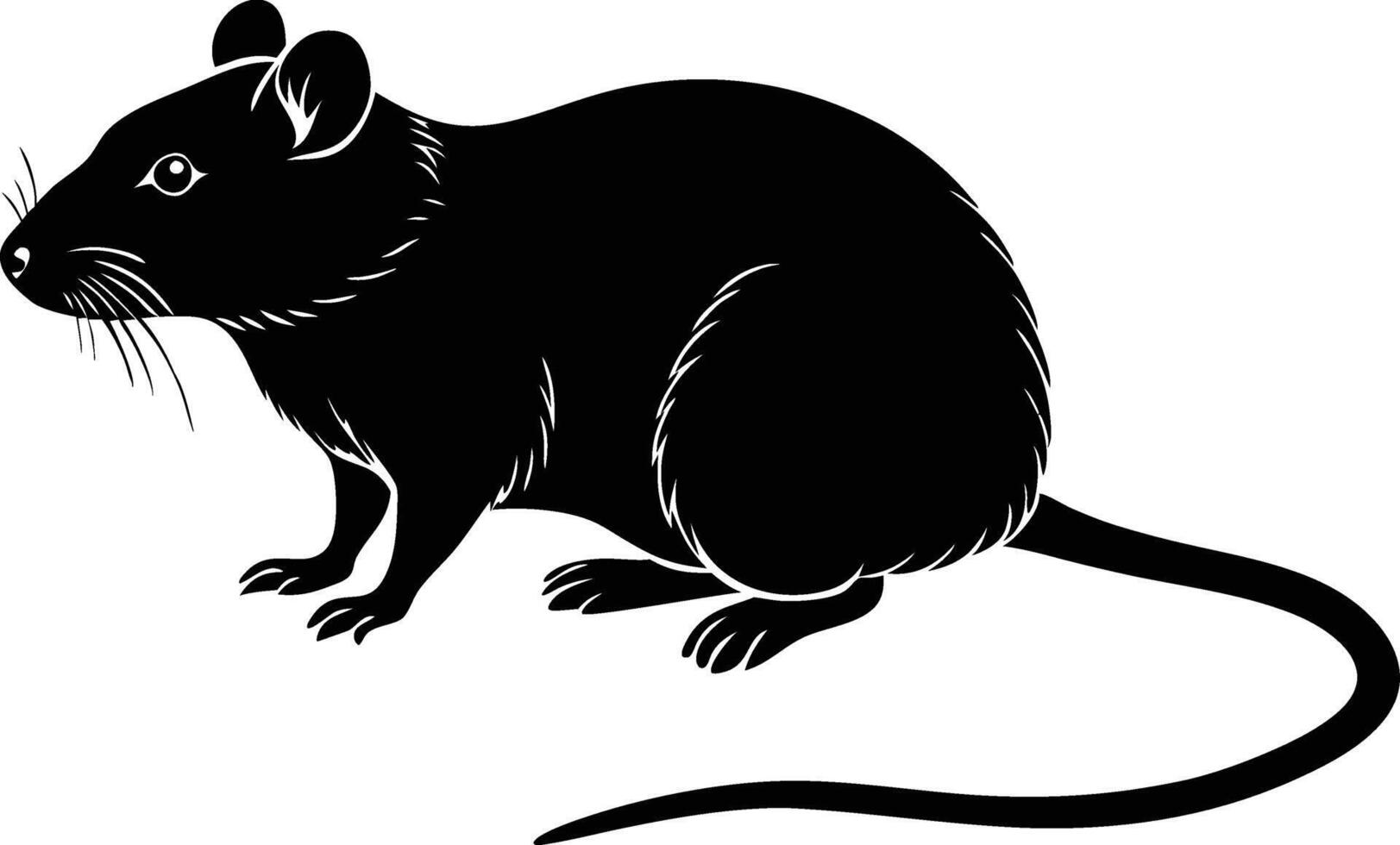 Nature rat silhouette art vector