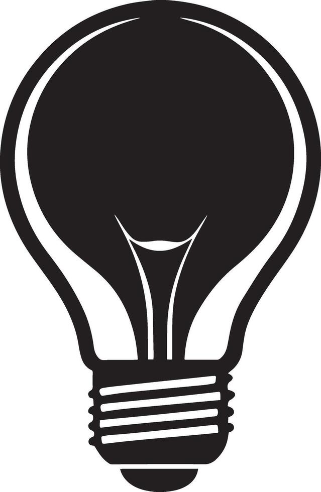 Bulb silhouette art. vector