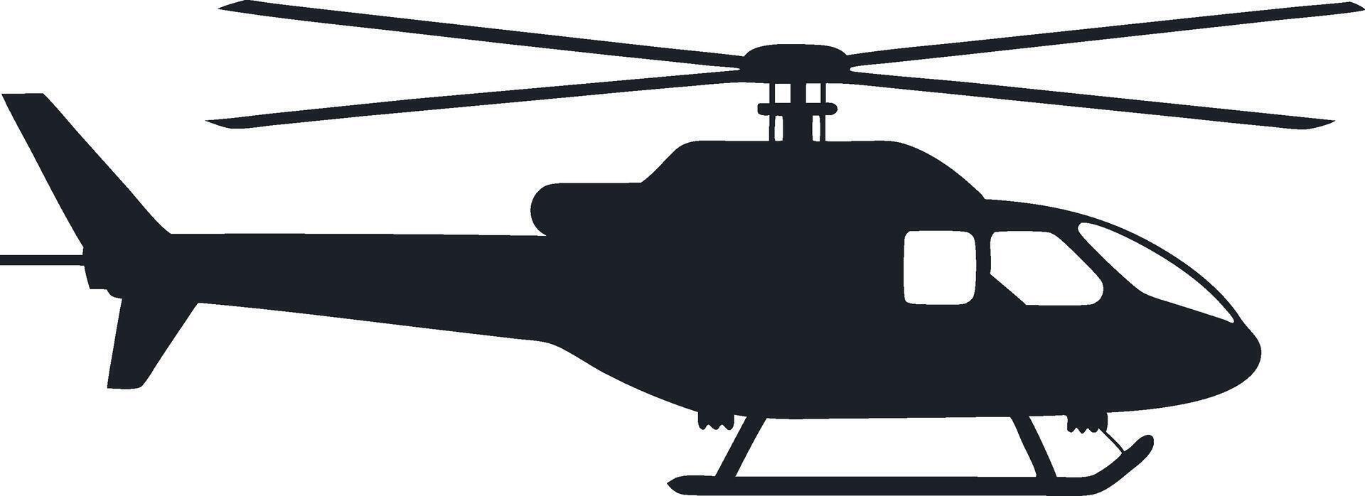 Helicopter silhouette art. vector