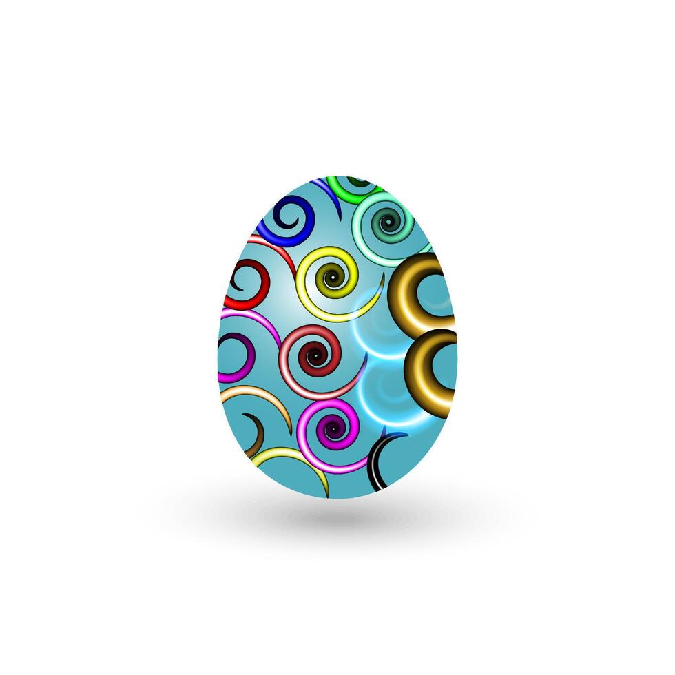 Artistic Easter egg featuring colorful abstract designs vector