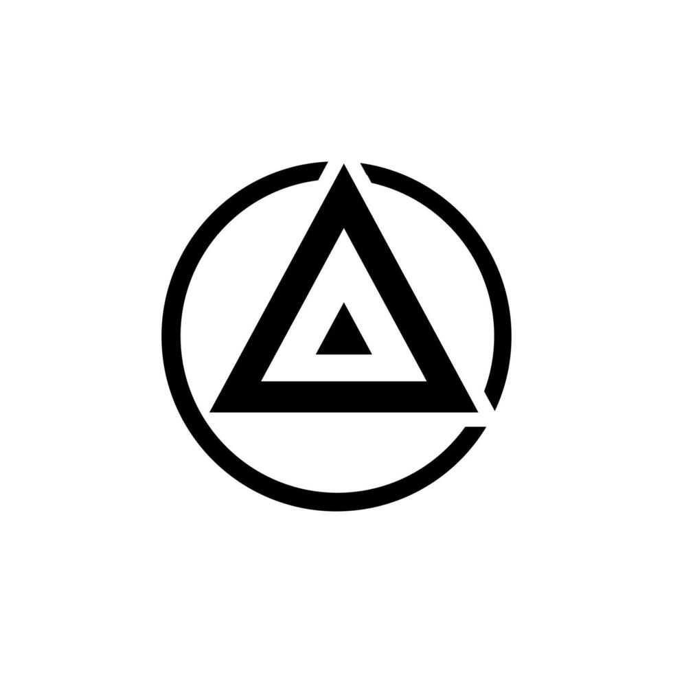 Simple flat geometric graphic logo of minimal shape. aa letter. vector