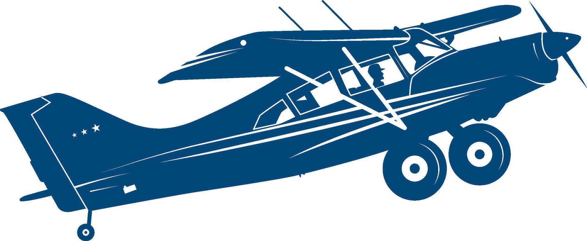 Air craft in the air vector