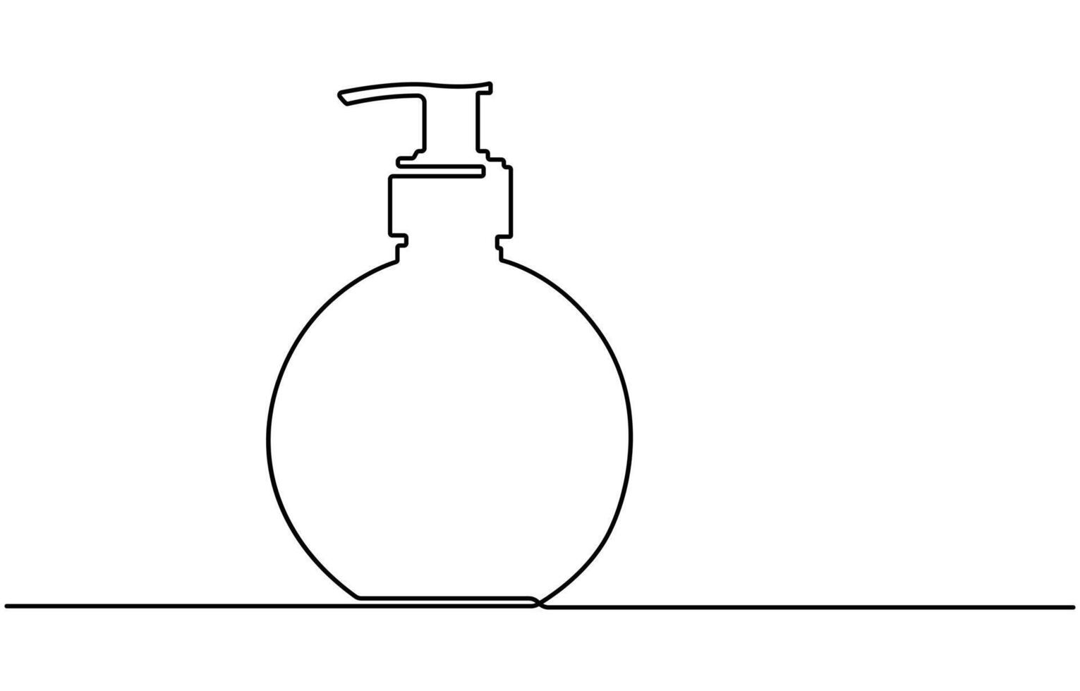 One line drawing of spa cosmetic vector