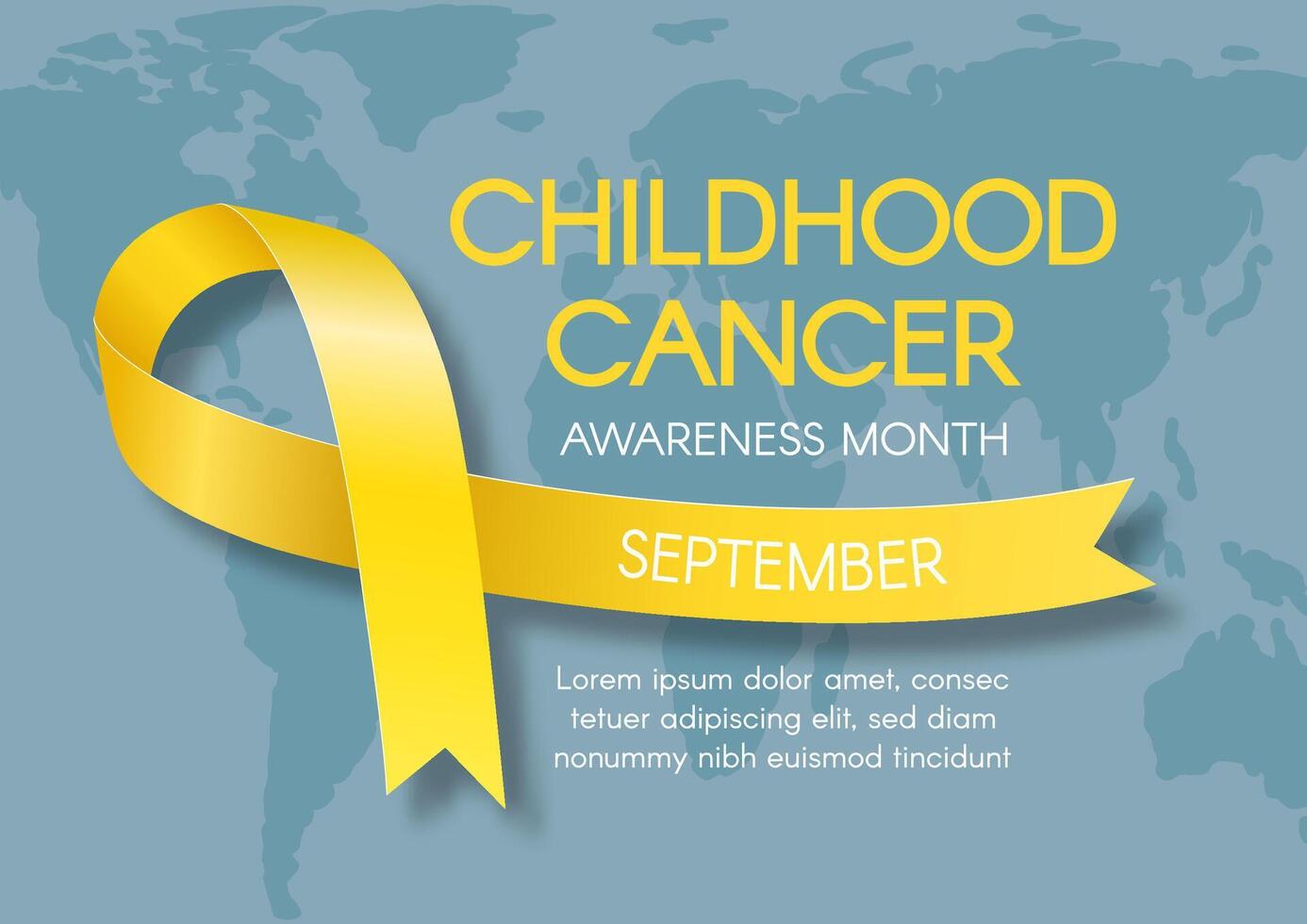 Childhood cancer awareness month in September. Horizontal poster ...