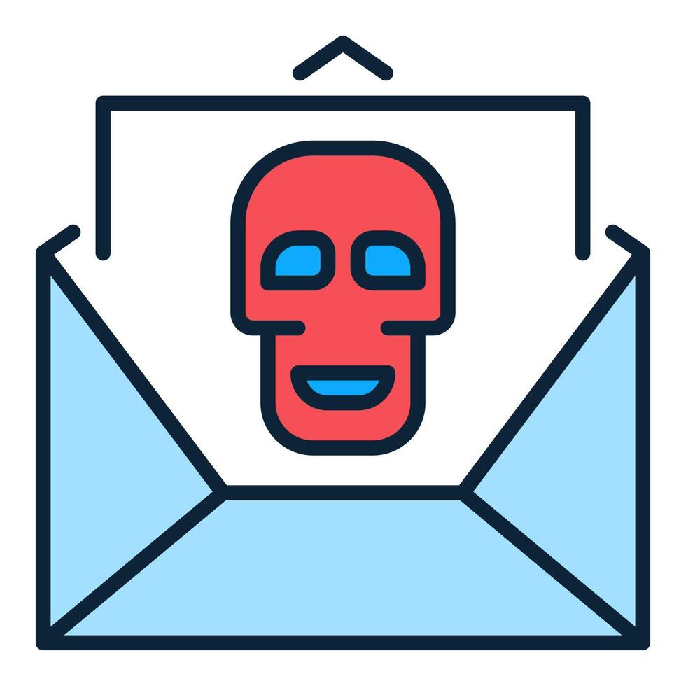Spam Message with Virus colored icon or design element vector