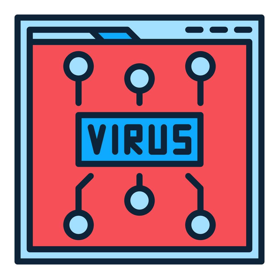 Online Virus colored icon or design element vector