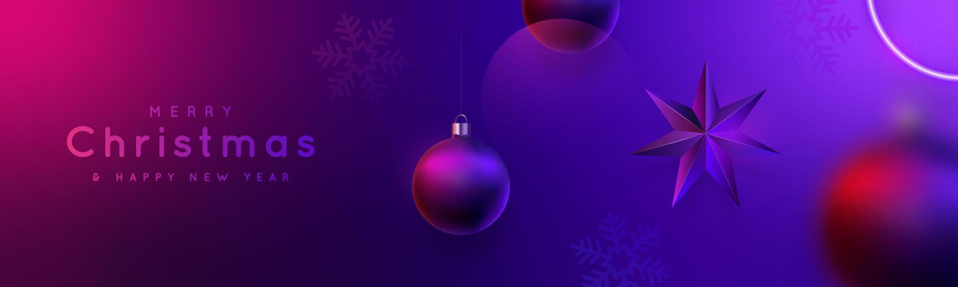 Modern Christmas website header or banner. vector