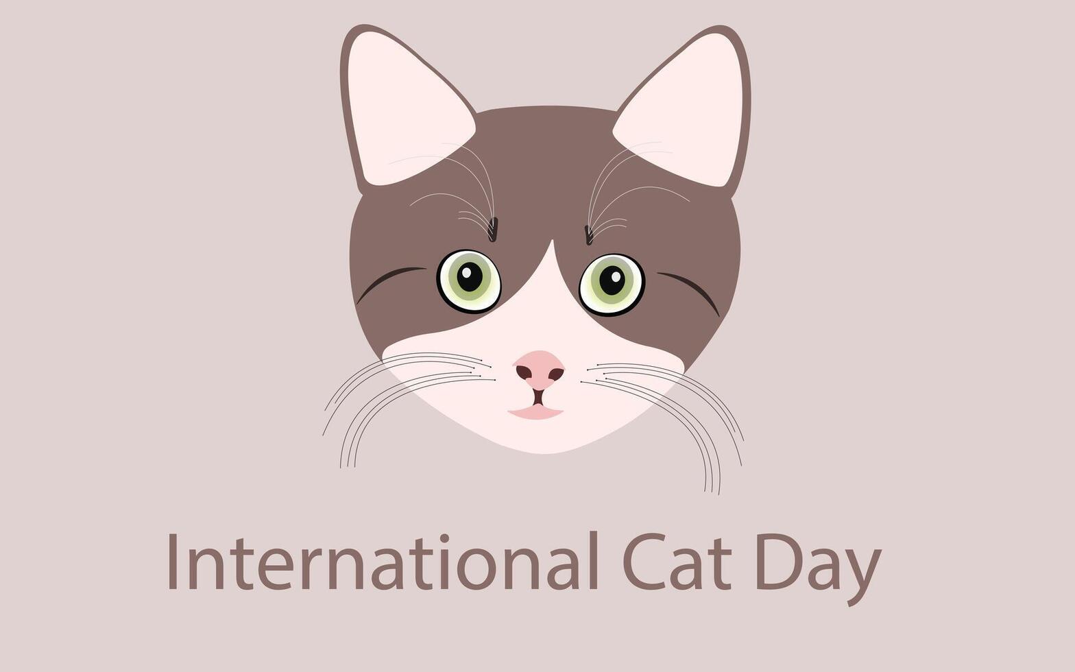 International cat day illustration vector