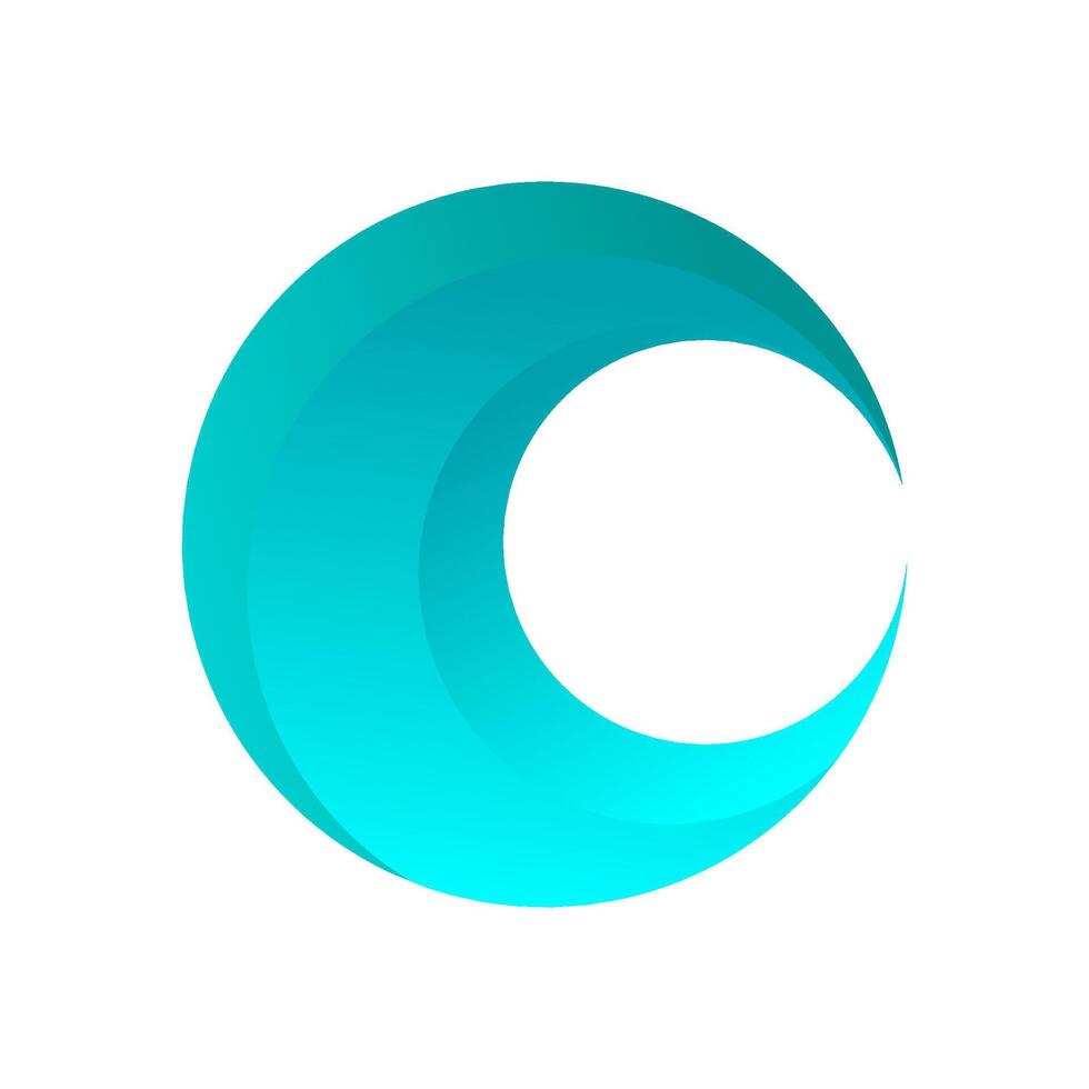 Moon logo on white background vector