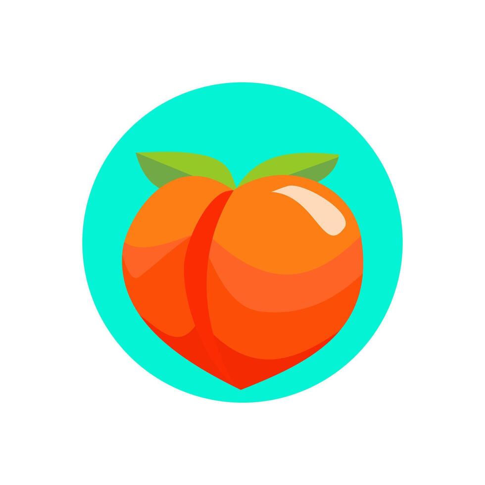 illustration of a peach vector