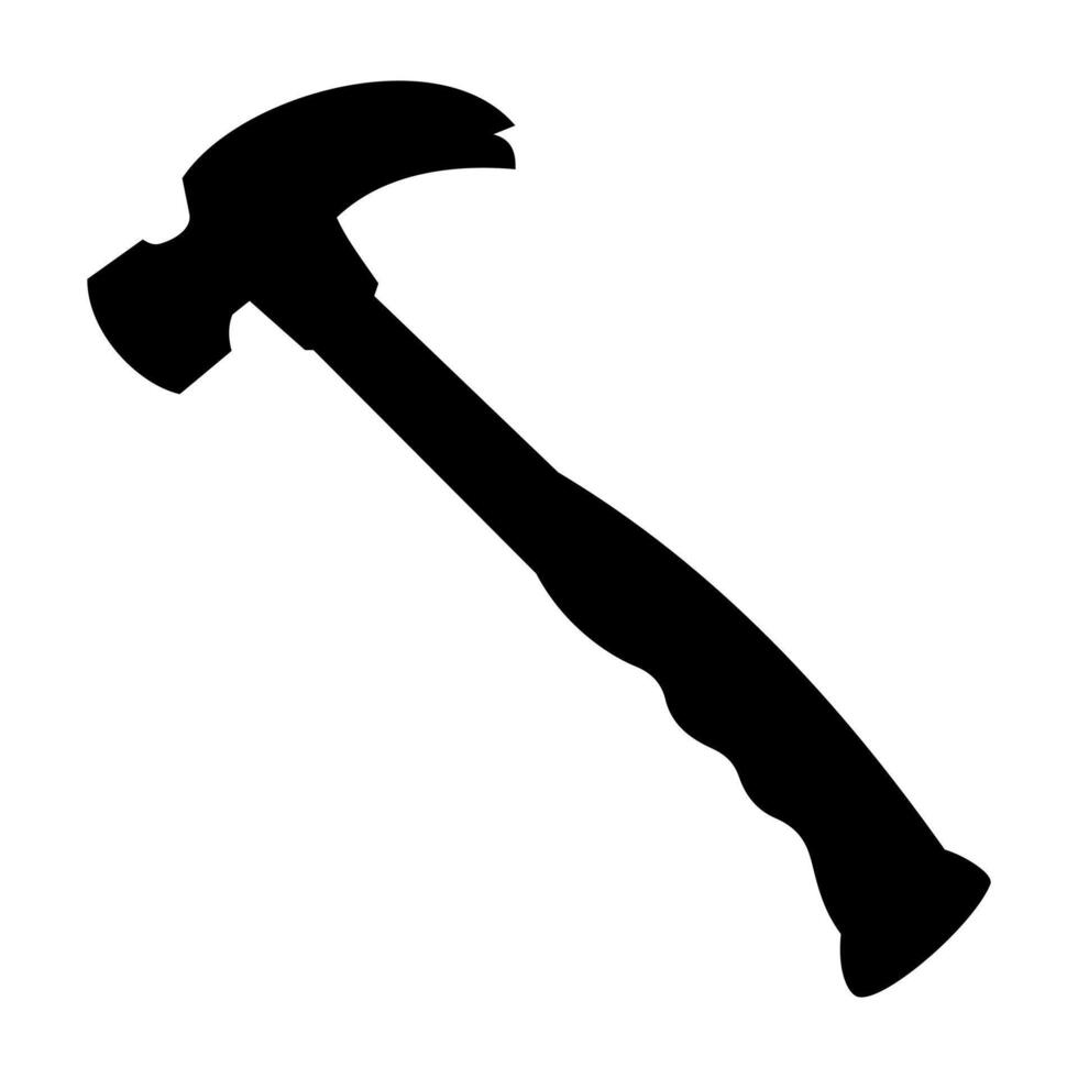 silhouette of a craftsman's tool hammer vector