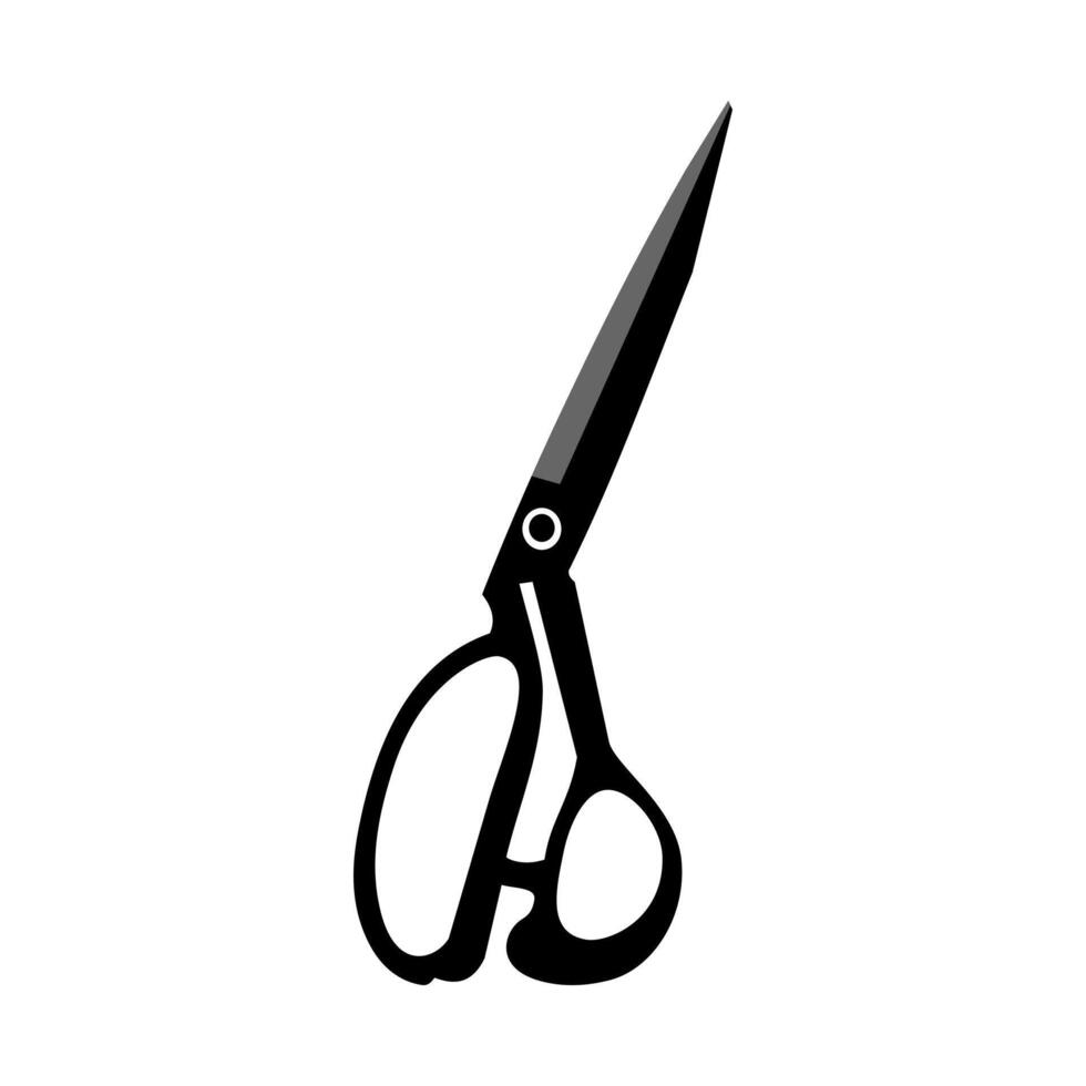 Barber equipment scissors silhouette vector