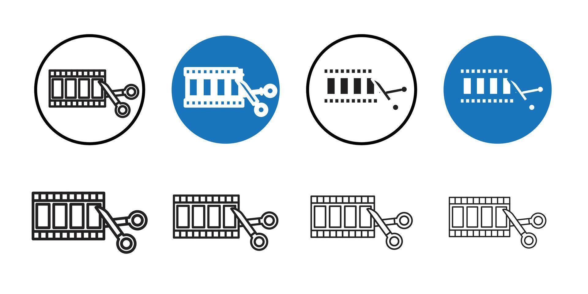 editing icon Thin line art collection vector