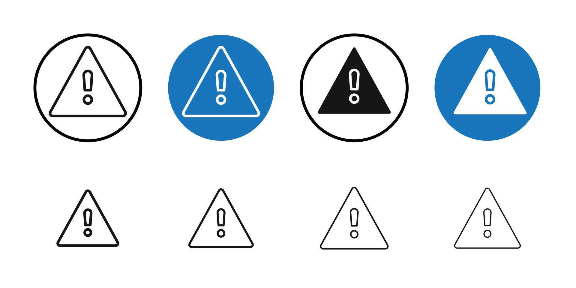 Warning Icon Thin line art collection vector