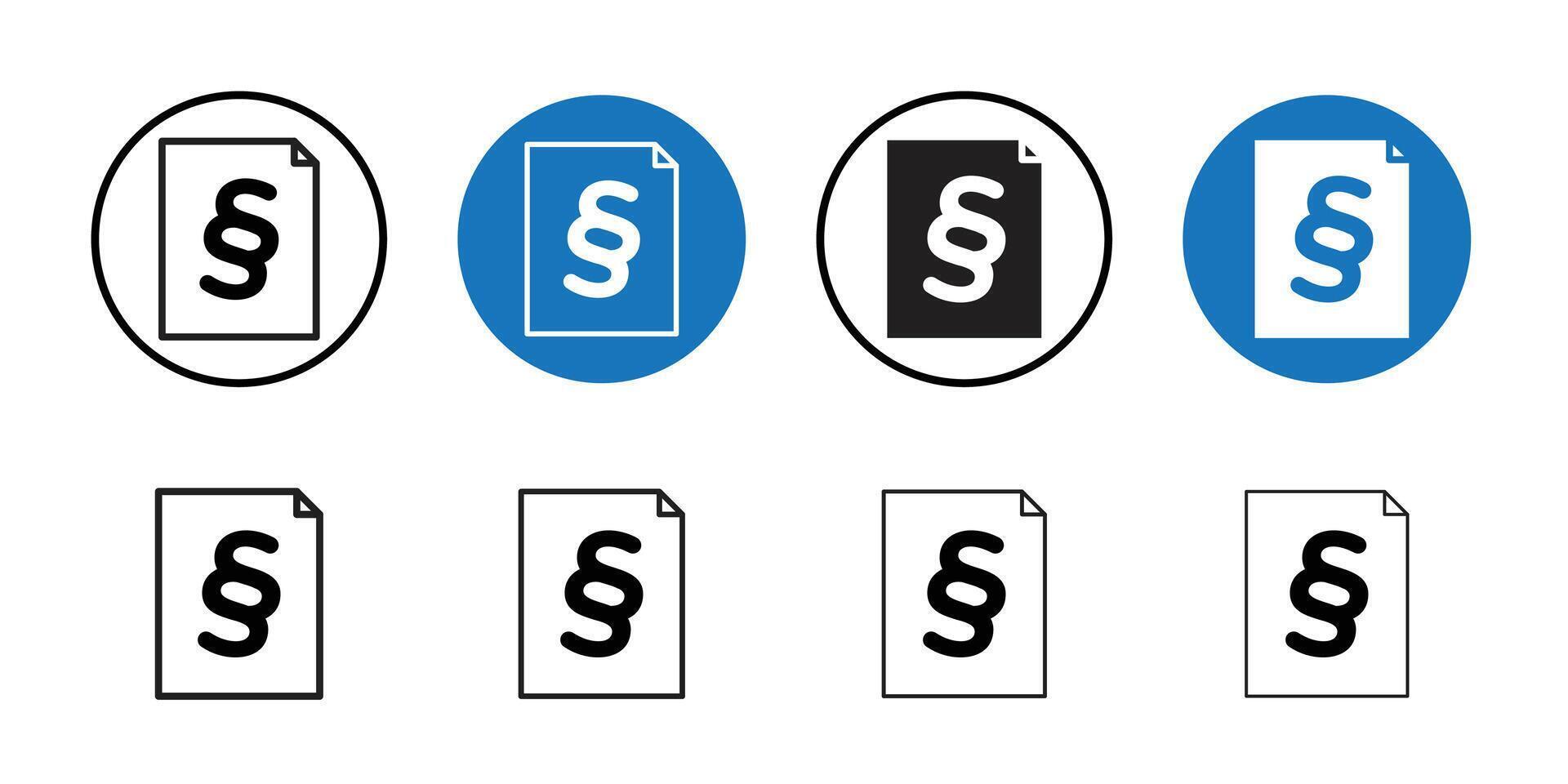 Paragraph icon Thin line art collection vector