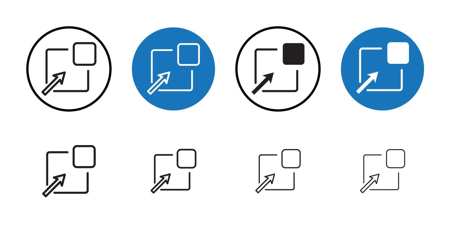 Pop up icon Thin line art collection vector